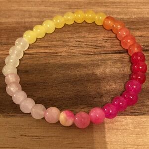 Handmade Sunset Gradient Beaded Bracelet